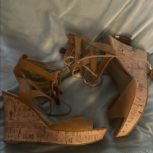 G by Guess Shoes - Brown Wedge Sandals